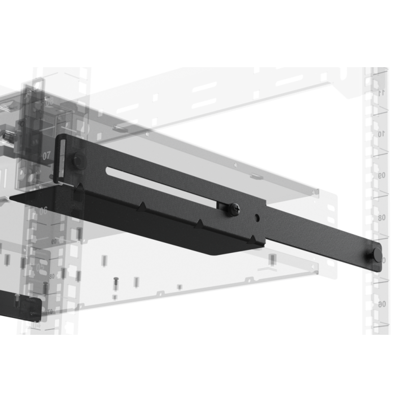 CAYMON ALR50-B Justerbart 19" l-rail set - 480 to 830 mm depth (Sort)