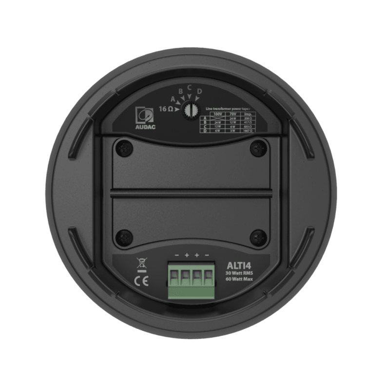 AUDAC ALTI4-B 2-vejs 4" pendel hjttaler 16&#8486; &amp; 100V (Sort)