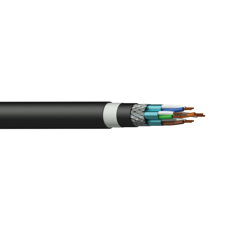 PROCAB BCT65S Netvrkskabel - CAT6A - S/FTP - flex 0.22 mm - 24 AWG HighFlex - 100 mtr