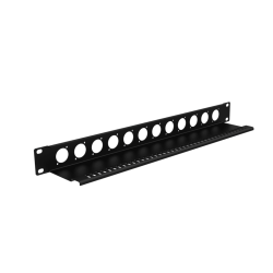 CAYMON BP112T 19" blndplade med kabelaflastning - 1HE - 12x D-size