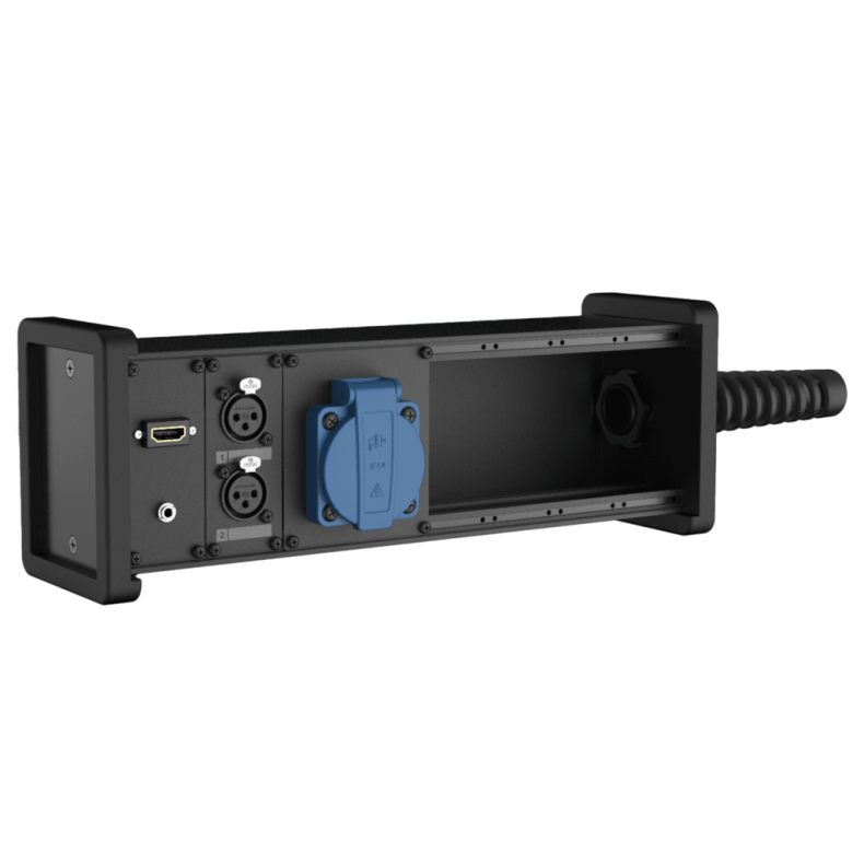 CAYMON CASY048S-B CASY stage box  - 8 space - med shock bumper (Sort)