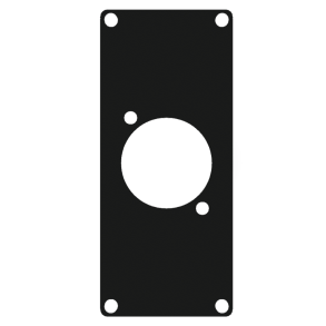 CAYMON CASY103-B CASY 1 space cover plate - 1x D-size hole (Sort)