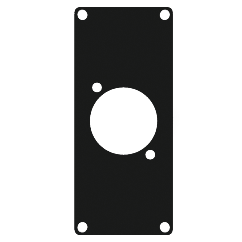 CAYMON CASY103-B CASY 1 space cover plate - 1x D-size hole (Sort)