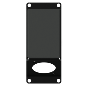 CAYMON CASY104-B CASY 1 modul, vinklet med D-size hul (Sort)
