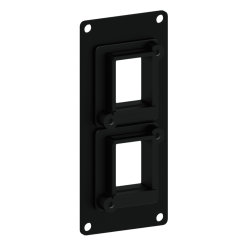 CAYMON CASY107-B CASY 1 space cover plate - 2x Keystone adapter (Sort)
