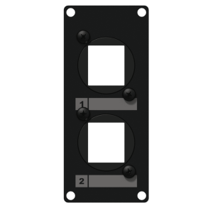 CAYMON CASY107-B CASY 1 space cover plate - 2x Keystone adapter (Sort)