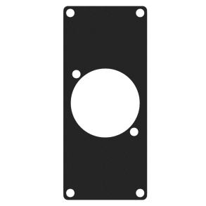 CAYMON CASY108-B CASY 1 space cover plate - 1x powerCON TRUE1 outlet connector hole (Sort)