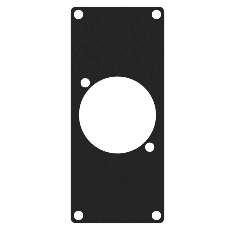 CAYMON CASY108-B CASY 1 space cover plate - 1x powerCON TRUE1 outlet connector hole (Sort)