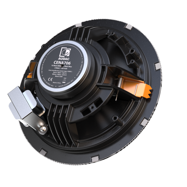 AUDAC CENA706-W SpringFit&#153; 6.5" indbygningshjttaler - 8&Omega; &amp; 100V (Hvid)