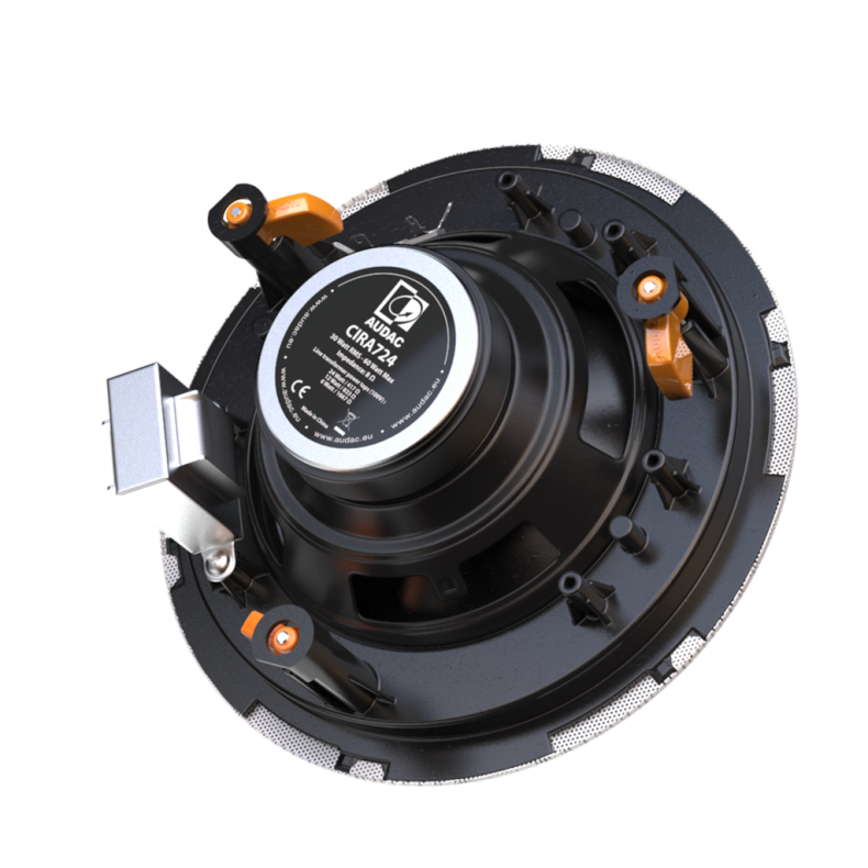 AUDAC CIRA730D-W QuickFit&#153; 2-way 6.5" indbygningshjttaler, TwistFix&#153; grill - 16&#8486; (Hvid)