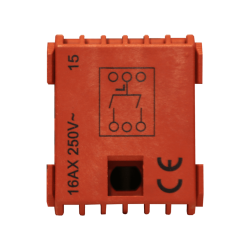CAYMON CP45SP2-B Switch module - 2 gang permanent double pole switch contact (Sort)