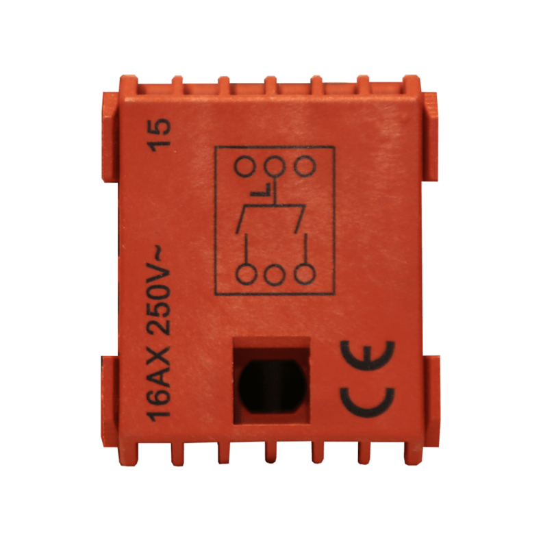 CAYMON CP45SP2-B Switch module - 2 gang permanent double pole switch contact (Sort)