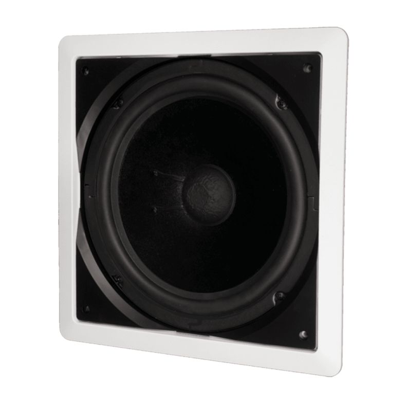 AUDAC CS1000S-W 10" firkantet subwoofer til indbygning i loft og vg (8&#8486;) (Hvid)