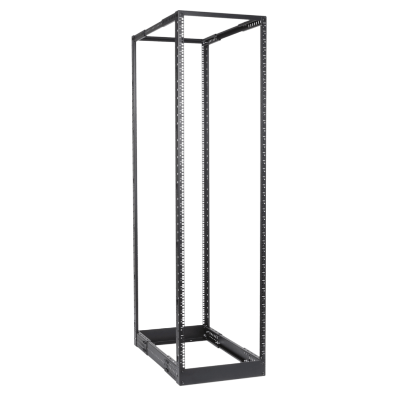 CAYMON DPR942-B 4-post 19" open-frame rack - 42U - 550~1015 mm depth (Sort)