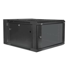 CAYMON HPR506-B Double section 19” wall mountable rack - 6U - 550mm depth (Sort)