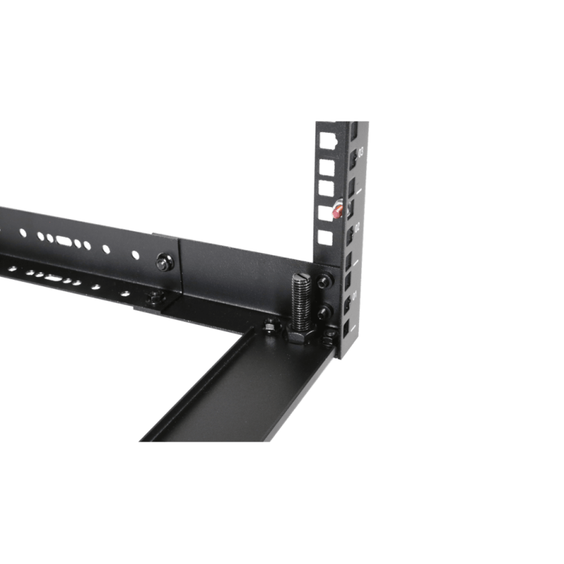 CAYMON OPR309A-B 19" in depth Justerbart open frame rack - 9U - 300 ~ 450mm (Sort)