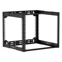 CAYMON OPR309A-B 19" in depth Justerbart open frame rack - 9U - 300 ~ 450mm (Sort)
