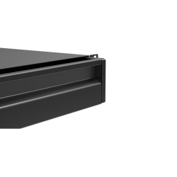 CAYMON RD220L-B 19" rackskuffe - (2U) (Sort) - med ls