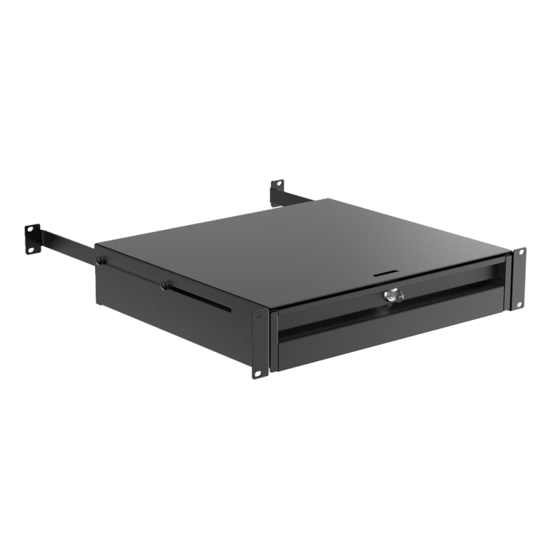 CAYMON RD2S-B stttebeslag til RDx20 series rackskuffer (Sort) - St