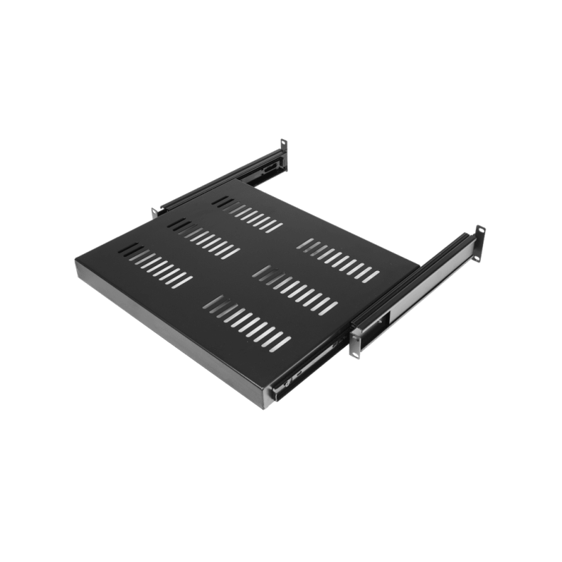 CAYMON SS160-B Sliding shelf til 19" rack kabinet (Sort)