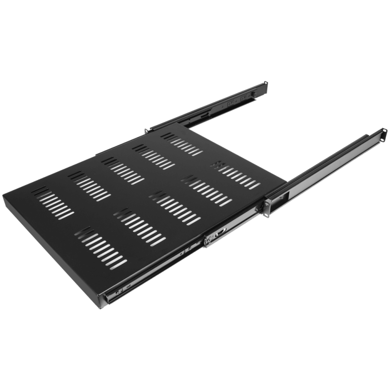 CAYMON SS180-B Sliding shelf til 19" rack cabinet (Sort)