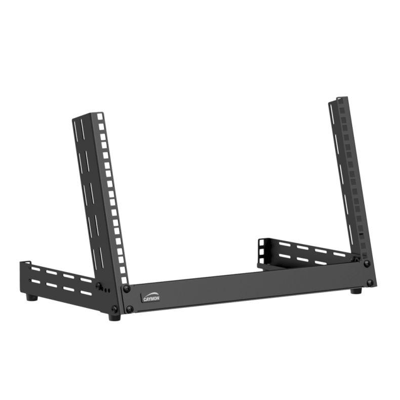 CAYMON TPR306A-B Desktop open frame rack - 6U - justerbar vinkel 0&deg;~15&deg; (Sort)