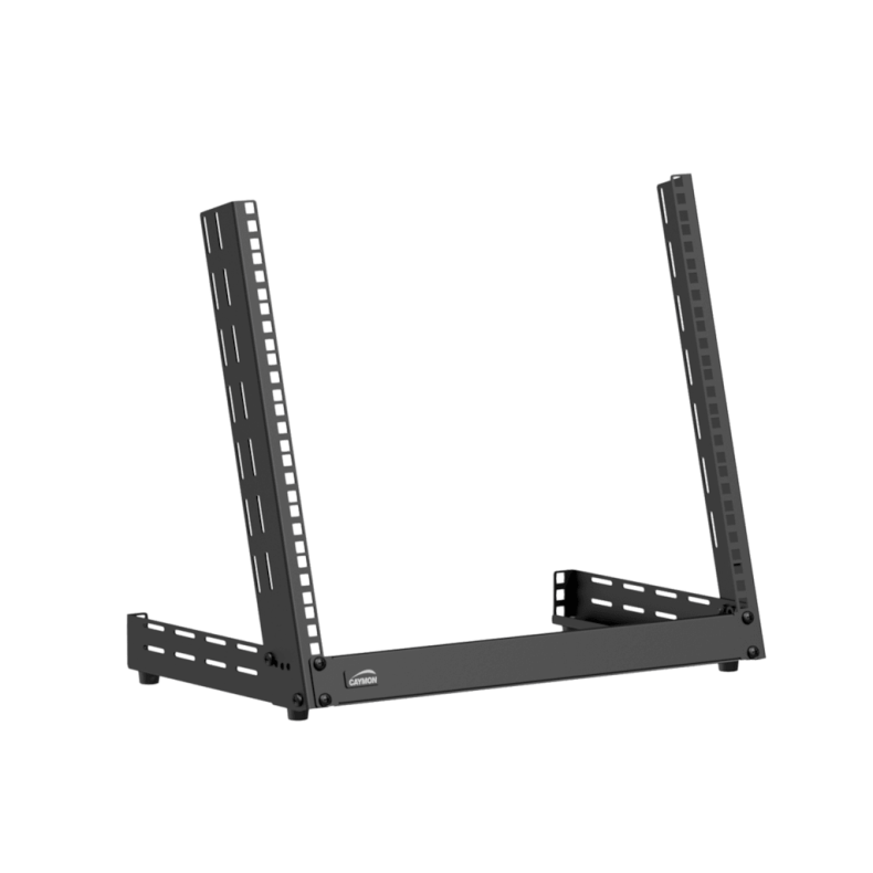 CAYMON TPR309A-B Desktop open frame rack - 9U - Justerbar vinkel 0&deg;~15&deg; (Sort)