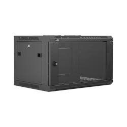 CAYMON WPR406R-B 19&#148; wall mount rack - 6U - 450mm depth - Removable back (Sort)