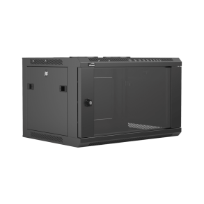 CAYMON WPR406R-B 19” wall mount rack - 6U - 450mm depth - Removable back (Sort)