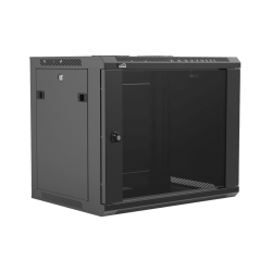 CAYMON WPR409R-B 19&#148; wall mount rack - 9U - 450mm depth - Removable back (Sort)