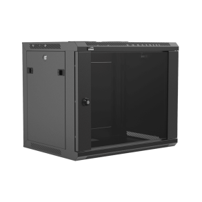 CAYMON WPR409R-B 19” wall mount rack - 9U - 450mm depth - Removable back (Sort)