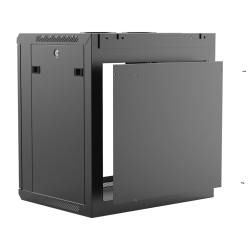 CAYMON WPR412R-B 19&#148; wall mount rack - 12U - 450mm depth - Removable back (Sort)