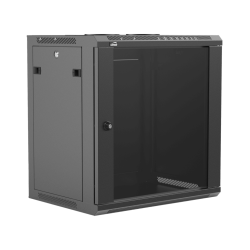 CAYMON WPR412R-B 19&#148; wall mount rack - 12U - 450mm depth - Removable back (Sort)