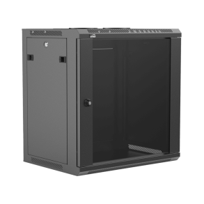 CAYMON WPR412R-B 19” wall mount rack - 12U - 450mm depth - Removable back (Sort)