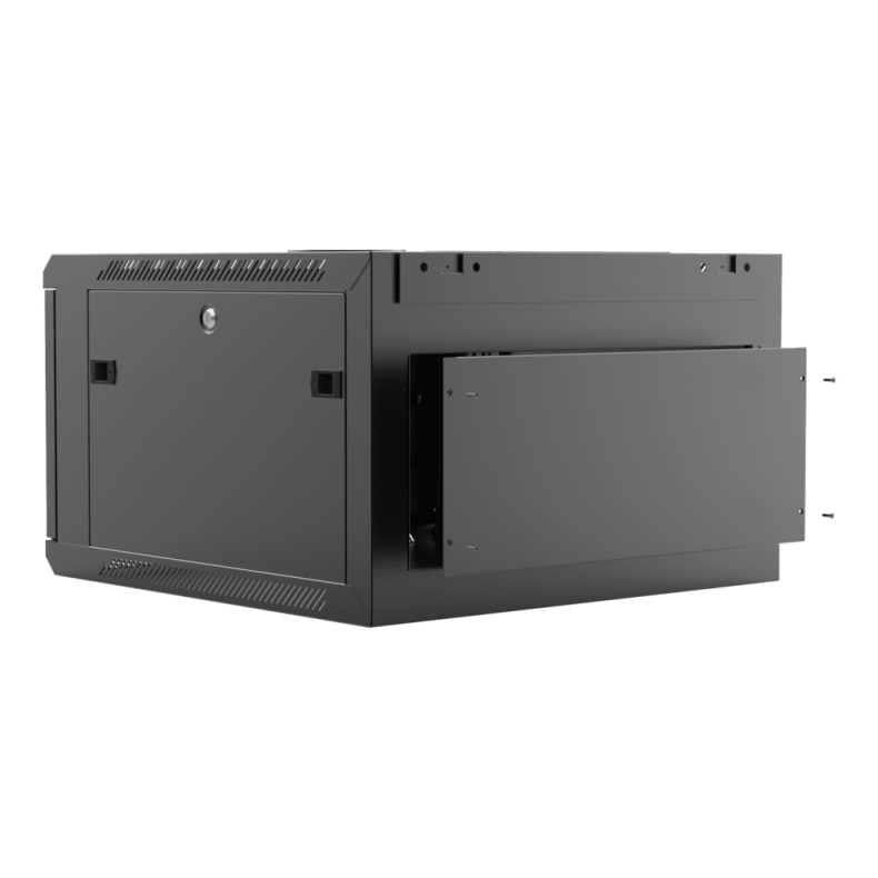 CAYMON WPR606R-B 19&#148; wall mount rack - 6U - 600mm depth - Removable back (Sort)