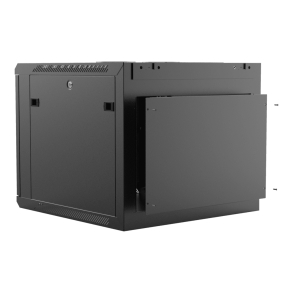 CAYMON WPR609R-B 19” wall mount rack - 9U - 600mm depth - Removable back (Sort)