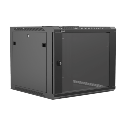 CAYMON WPR609R-B 19&#148; wall mount rack - 9U - 600mm depth - Removable back (Sort)