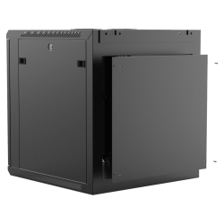 CAYMON WPR612R-B 19&#148; wall mount rack - 12U - 600mm depth - Removable back (Sort)